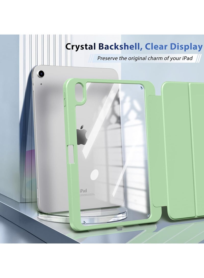 DUSALA Case for iPad (A16) 11th Generation 11 Inch 2025, iPad 10th Generation Case 10.9 Inch 2022 with Pencil Holder,Slim Protective Cover with Clear Back Shell,Auto Wake/Sleep, (Green) - Image 3