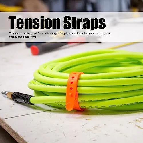 GLOGLOW Rubber Tension Straps with Stainless Steel Buckle 17.8' Heavy Duty Elastic Straps Reusable Tie Down Straps for Securing Luggage, Bike, Motorcycle, and Industrial Bundling - Image 2
