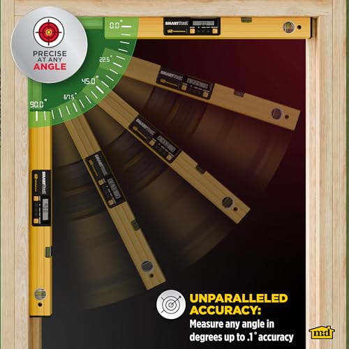 M-D Building Products 92288 SMARTTOOL® 24 Inch Digital Level: Precision Measurement with LCD Screen, Audible Alerts, Water Resistance, High Visibility, and Heavy-Duty Aluminum Frame - Image 3