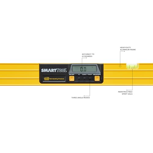 M-D Building Products 92288 SMARTTOOL® 24 Inch Digital Level: Precision Measurement with LCD Screen, Audible Alerts, Water Resistance, High Visibility, and Heavy-Duty Aluminum Frame - Image 2