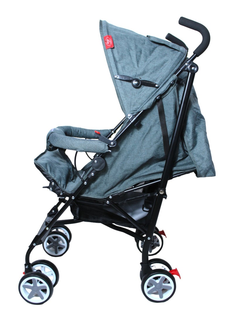 Toy Box - Baby Stroller With Reclining Seatback With Canopy Foldable Compact Stroller Fit For Newborn Babies Till 3 Years Multicolour - Image 1