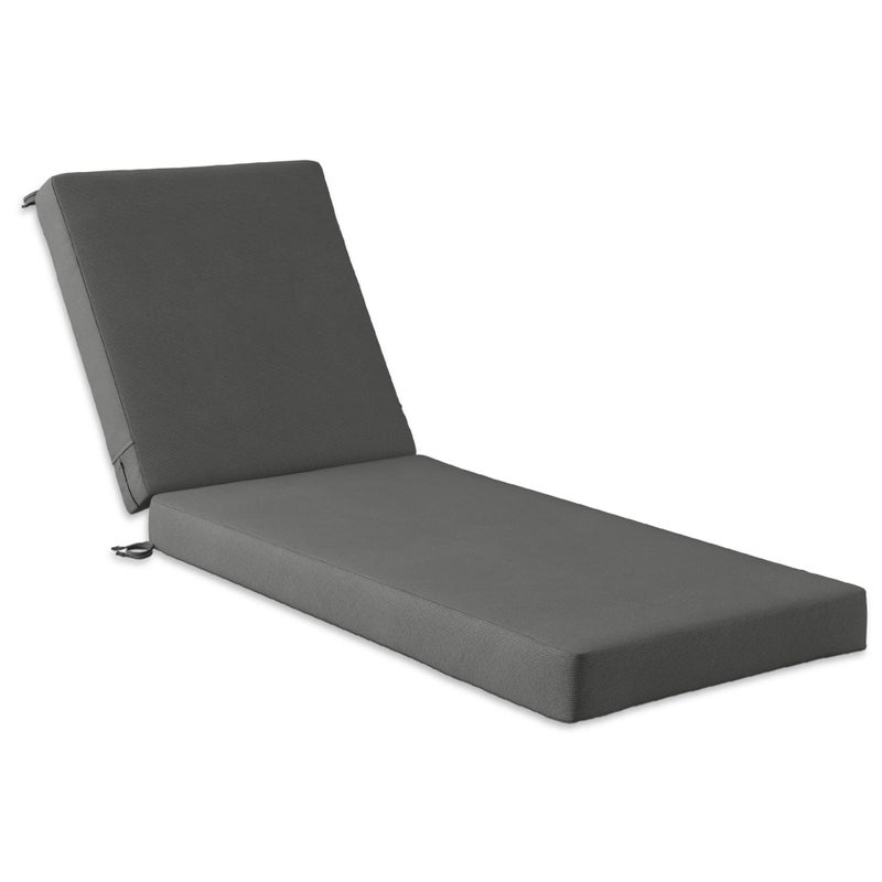 Codi Outdoor Lounge Chair Cushions Chaise Cushion for Patio Furniture Double Waterproof Fabric for Pool 72 x 225 x 35 Inch 1PK Grey
