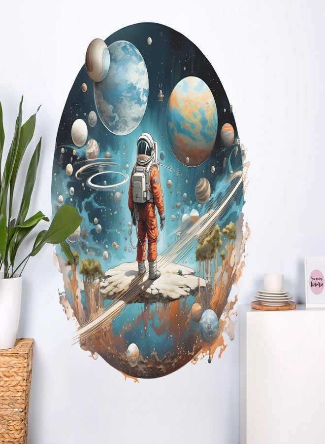 DRWSSR Space Astronaut Wall Decal Galaxy Decal Spaceship Travel Space Wall Sticker 3D Kids Decals DIY Removable Peel and Stick Wall Decor for Boys Bedroom Nursey Classroom Playroom(2 Sheets) - Image 5