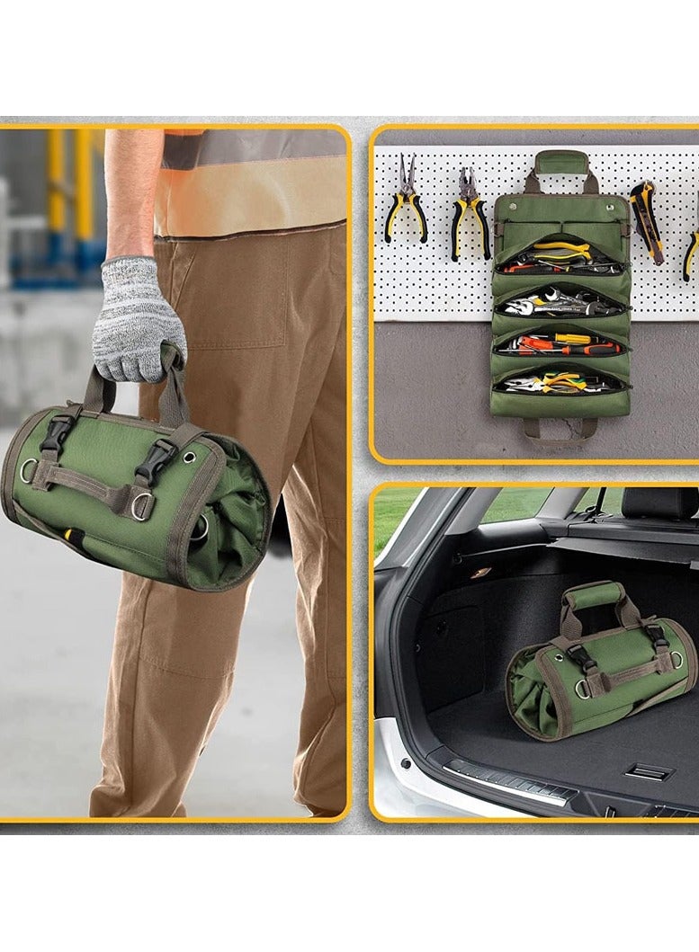 عام حقبة أدوات متعددة الوظائف قابلة لللفّ، مخصصة لتخزين أدوات البستنة والأعمال الكهربائية ونجارة الخشب، تناسب التخزين داخل المركبات. - Image 2
