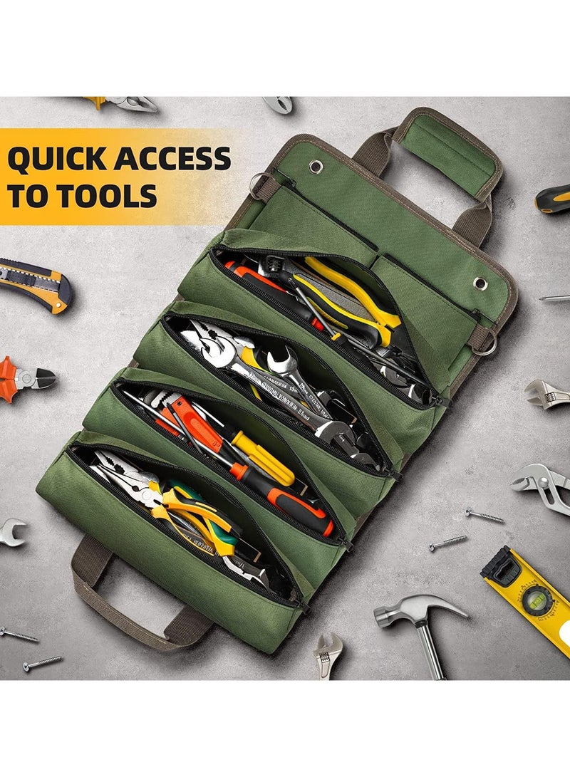 عام حقبة أدوات متعددة الوظائف قابلة لللفّ، مخصصة لتخزين أدوات البستنة والأعمال الكهربائية ونجارة الخشب، تناسب التخزين داخل المركبات. - Image 3