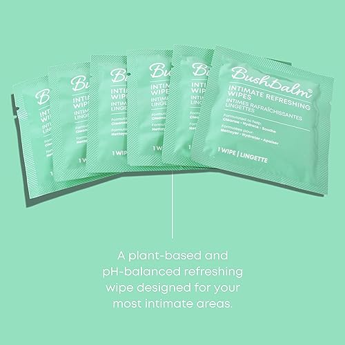 Bushbalm Intimate Refreshing Wipes - Hydrating for Sensitive Areas with Aloe Vera and Natural Extracts - Flushable and Soothing - 15 Wipes - Image 2