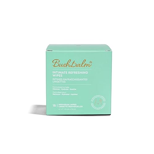 Bushbalm Intimate Refreshing Wipes - Hydrating for Sensitive Areas with Aloe Vera and Natural Extracts - Flushable and Soothing - 15 Wipes - Image 1