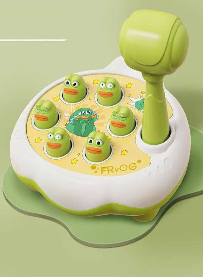 Fun Frog Hammer Happy Baby Gopher Toy | Safe Plastic+Dual Mode Competition, Sports Reaction, Parent Child Interaction (Double Hammer) - Image 1