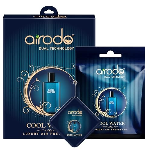 Airodo Cool Water Luxury Gel Air Freshener with Dual Technology For Living Room, Office, Car, Bathroom | Lasts up to 30 days | Easy to Use, Non-Spill & Long-Lasting | 10g (Pack of 4) - Image 3