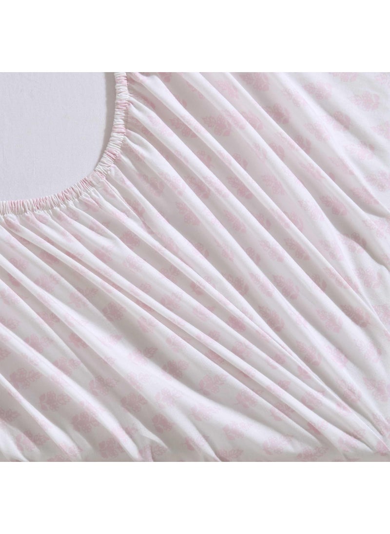 Laura Ashley - Twin Sheets  Lightweight & Breathable Cotton Percale Bedding Set with Matching Sham(s)  Oeko-Tex Certified (Francesca Pink  Twin)
