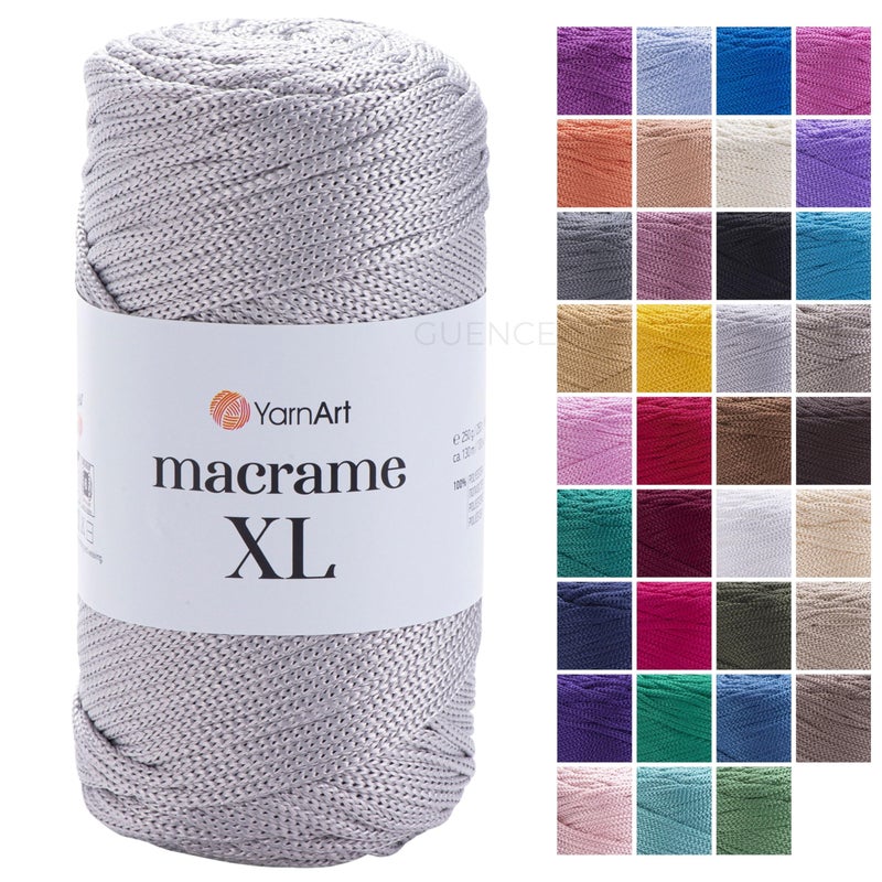 YarnArt Macrame Cord Strong Versatile Macrame Yarn for Knitting Crochet DIY Crafts 100 Polyester 250g 130m Perfect for Wall Hangings Bags Home Decor More 149 XL
