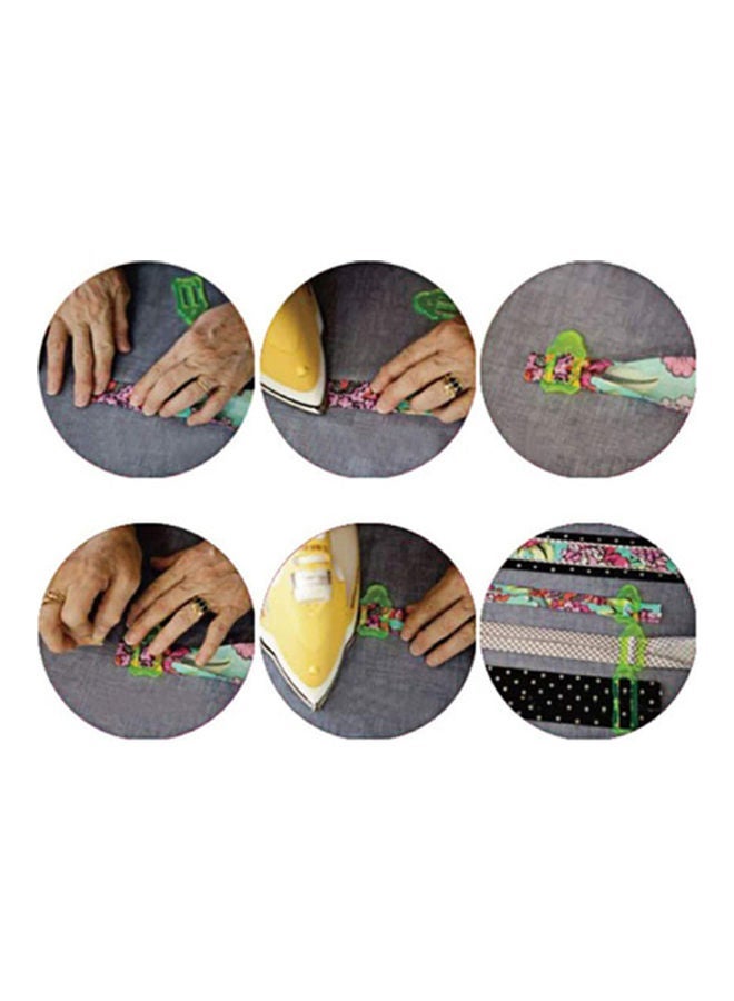 NIBEMINENT Double Fabric Fold Bias Tape Maker Kit Practical DIY Ribbon Making Sewing Tool Clear 10 x 5 1.2cm - Image 5