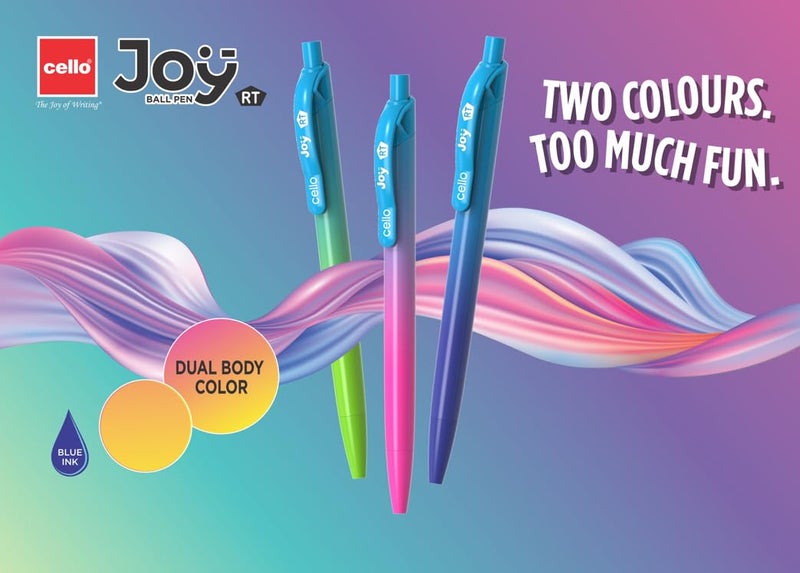 BiC Cello Cello Joy RT Blue Ball Pen | Pack of 50| Smooth Writing Experience | For School and Office Use - Image 2