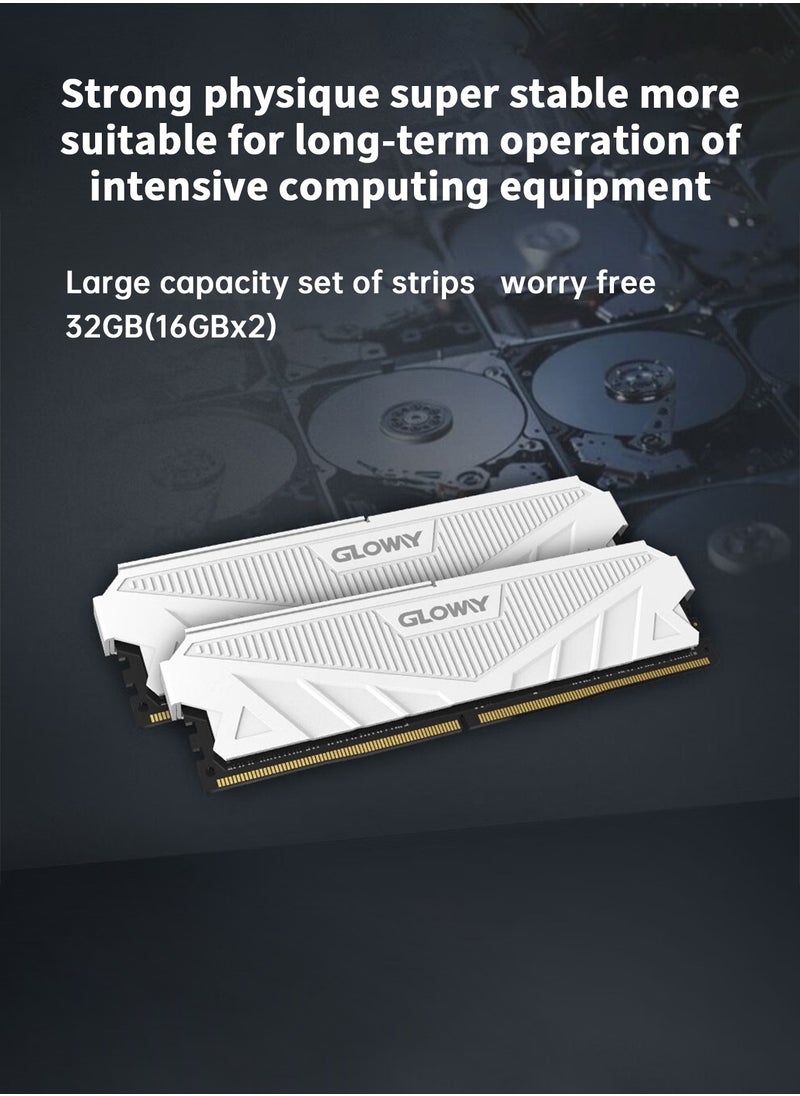 غلوواي - GLOway DDR4 RAM 32GB Kit (2x16GB) 3200 ميغاهرتز CL16-20-40 1.35V، ذاكرة سطح المكتب، يدعم إنتل XMP 2.0، متوافقة مع منصات إنتل و AMD. - Image 1