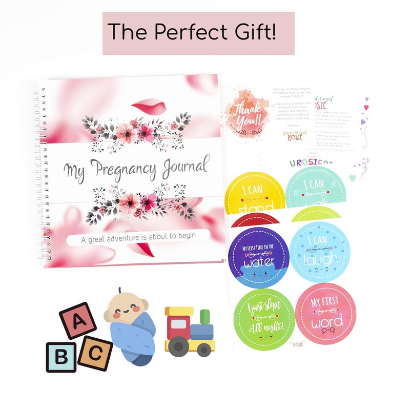 Unconditional rosie My Pregnancy Journal and Baby Memory Book with Stickers - Baby Scrapbook and Photo Album - Perfect Pregnancy Gifts for First Time Moms - Pregnancy Journal Memory Book - Image 4