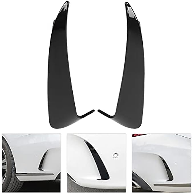 Phefop 2PCS Rear Bumper Vent Spoilers, Rear Bumper Air Vent Covers Lower Side Air Vent Covers with Canard Ventilation for W205 2015+ Model Car Enthusiasts Tuning Lovers - Image 5