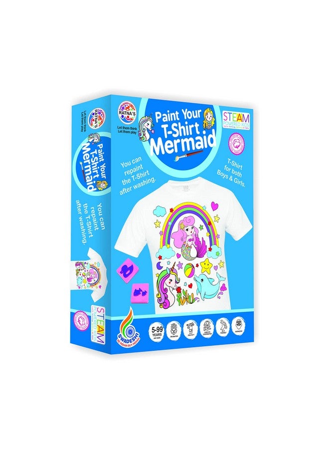 RATNA'S Paint Your T-Shirt A Perfect Art and Craft kit for Kids (Mermaid) - Image 1