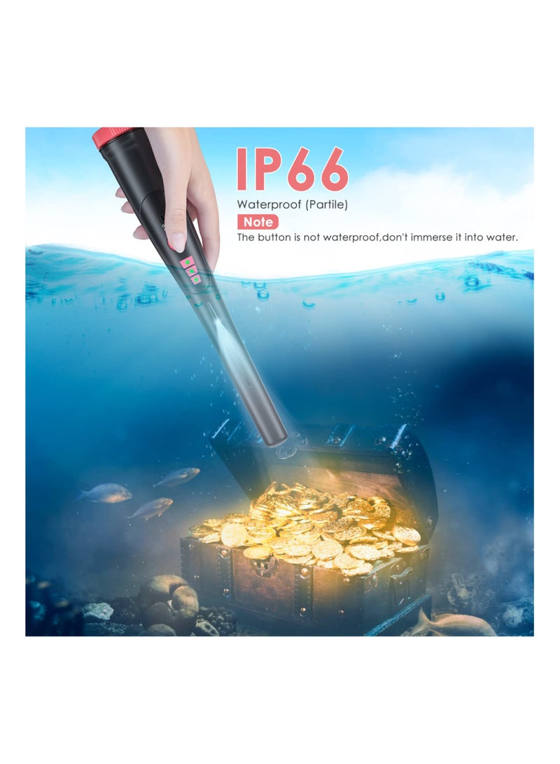 Metal Detector Pinpointer, SYOSI Lightweight Pinpointer Metal Detectors with 360°Detect Probe Buzzer Vibration, High Sensitivity Kids Metal Detector for Locating Gold Coin Treasure Hunting - Image 5