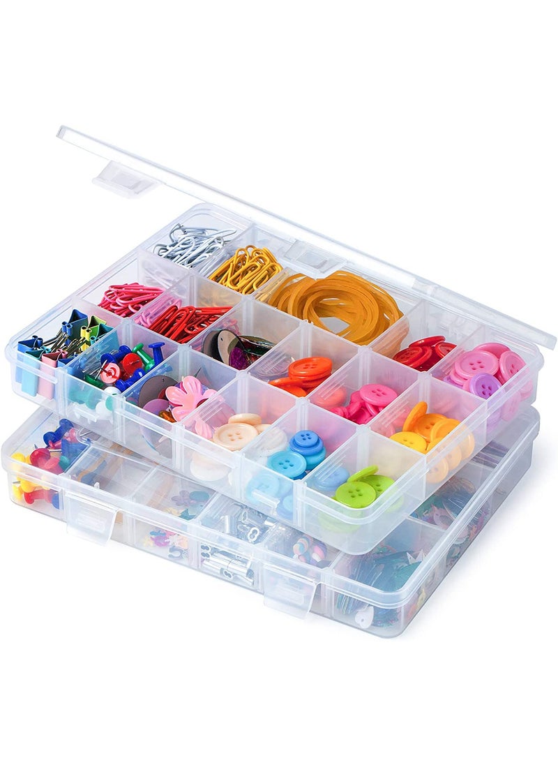 DarkShri DarkShri 36 Grids Clear Plastic Jewelry Box Organizer Storage Container with Removable Dividers 5544  - Image 4