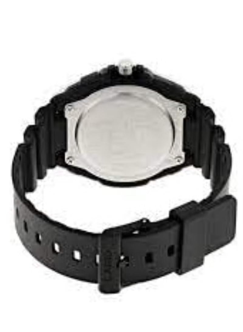 كاسيو ساعة كاسيو للرجال بمينا باللون الأسود مع إضاءة، مقاومة للماء حتى عمق 100 متر، سوار من الراتنج، هيكل من الفولاذ المقاوم للصدأ، حركة كوارتز متينة، مناسبة للأنشطة الخارجية والارتداء اليومي - Image 5