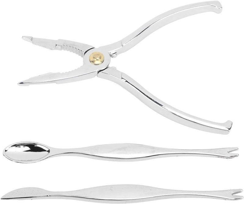 klarako Seafood Tools Set, 3 pcs Crab Leg Crackers and Tools with Crab Knife and Crab Spoon, Nut Cracker Set for Home Kitchen for Seafood Party Supplies - Image 1