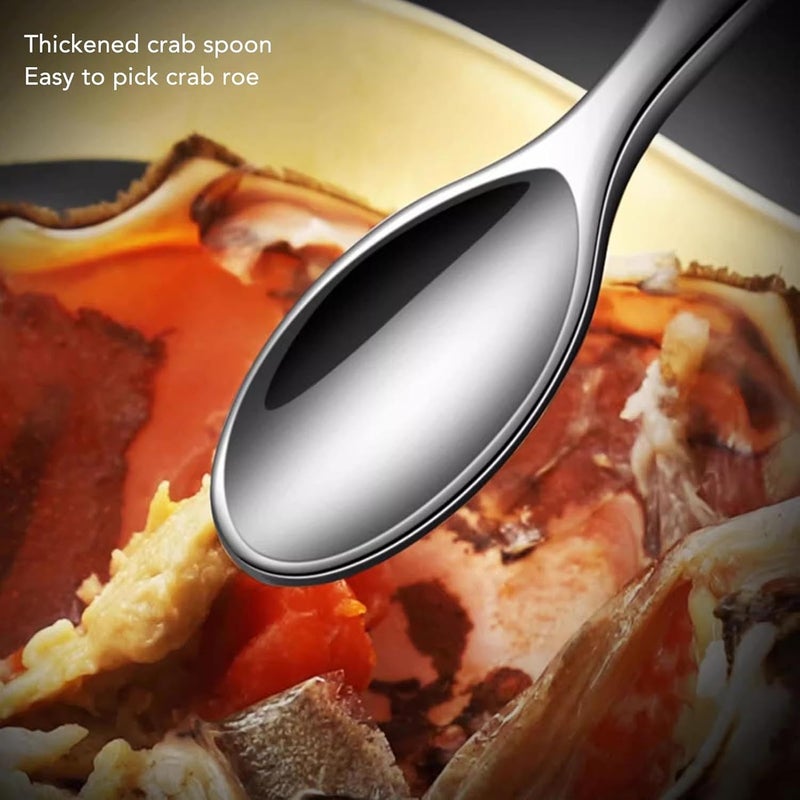 klarako Seafood Tools Set, 3 pcs Crab Leg Crackers and Tools with Crab Knife and Crab Spoon, Nut Cracker Set for Home Kitchen for Seafood Party Supplies - Image 4