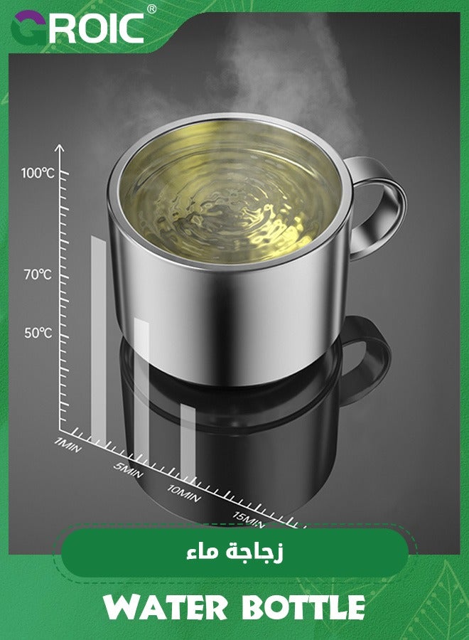 GROIC زجاجة مياه ذكية مع حافظة واقية، كوب ترمس لعرض درجة الحرارة LED سعة 1200 مل، كوب سفر من الفولاذ المقاوم للصدأ، زجاجة ترمس مزدوجة الجدار من الفولاذ المقاوم للصدأ بفم واسع - Image 5