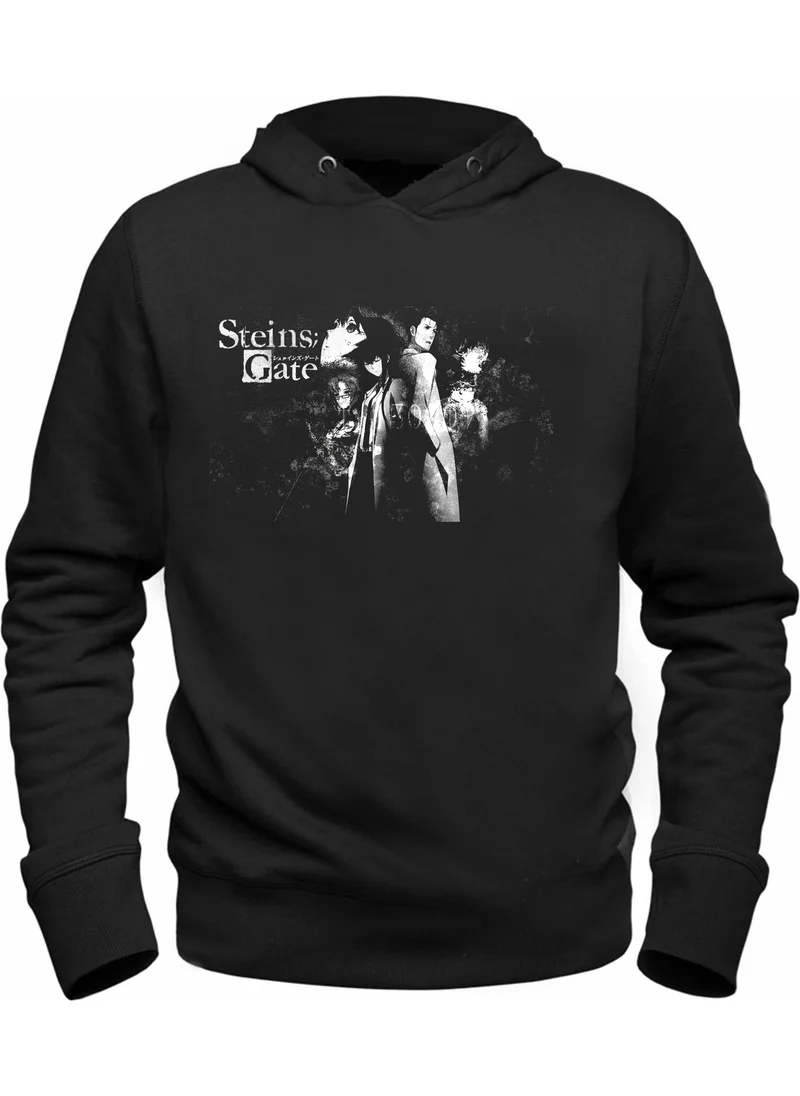 Alfa Tshirt Steins;gate Printed Black Sweatshirt