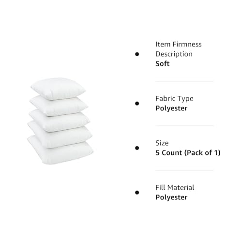 Clasiko Microfiber Cushion Filler 22 x 22 Inches Set of 5 | Suitable for Sofa, Bed & Floor - Image 5