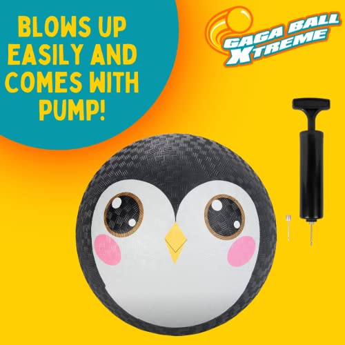 SCS Direct كرات ملعب حيوانات قياس 8.5 إنش (3 حزمة، مضخة هواء متضمنة) - كرات مطاطية متينة وملساء بحجم رسمي للعبة غاغا والكرة الطائرة - عنصر أساسي للعودة إلى المدرسة لألعاب الأربع مربعات والاستراحة - Image 3