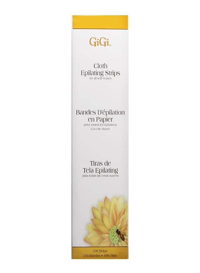GiGi Wax Strips Non Woven for Hair Removal - Large Cloth Waxing for Arms, Legs, Chest, and Bikini Line, 100 Strips - Image 1