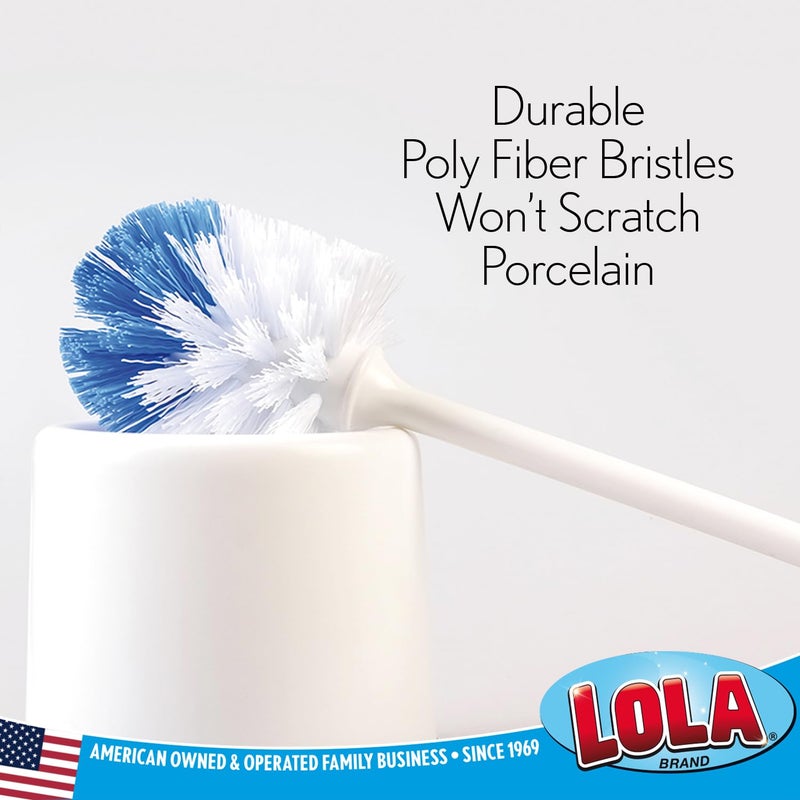 Lola Products Classic  Toilet Brush  Durable Fiber Stiff Bristles  Bathroom Toilet Bowl Cleaner  Compact Size  Non-Scratch  Long-Lasting - 1 Pack - Image 4