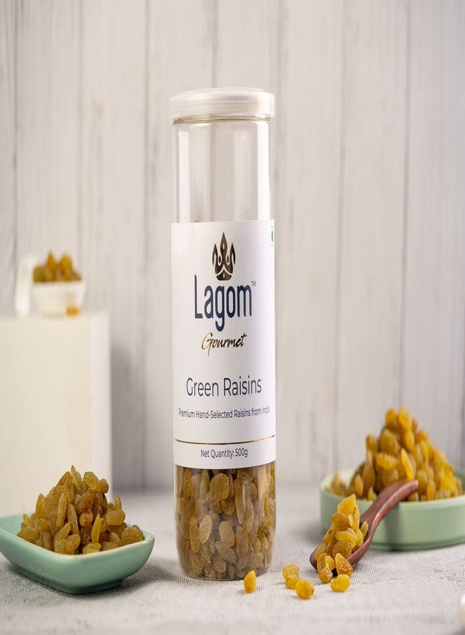 Lagom Gourmet Seedless Green Raisins 1 kg | Premium Kishmish | All Natural, No Added Sugar, No Preservatives | Soft, Juicy & Sweet Raisins Dry Fruit | Vegan, Gluten Free, Non-GMO - Image 2