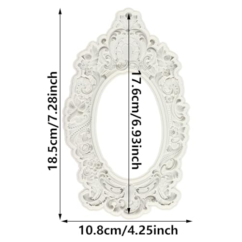 YANQINMS Baroque Frame Silicone Molds Picture Frames Fondant Mold Vintage Photo Frame Chocolate Candy Molds For Sugar Cake Decorating Cupcake Topper Gum Paste Polymer Clay - Image 2