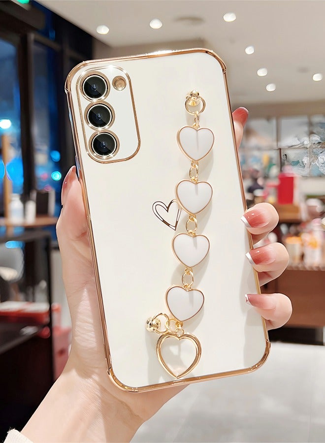 GROIC Phone Case For Samsung Galaxy S23 Plus 6.6 Inch, Love Wrist Bracelet Cute Girl Phone Cover Soft Cushioning Silicone Shockproof Band Phone Shell For Galaxy S23+ 6.6 Inch White  - Image 5