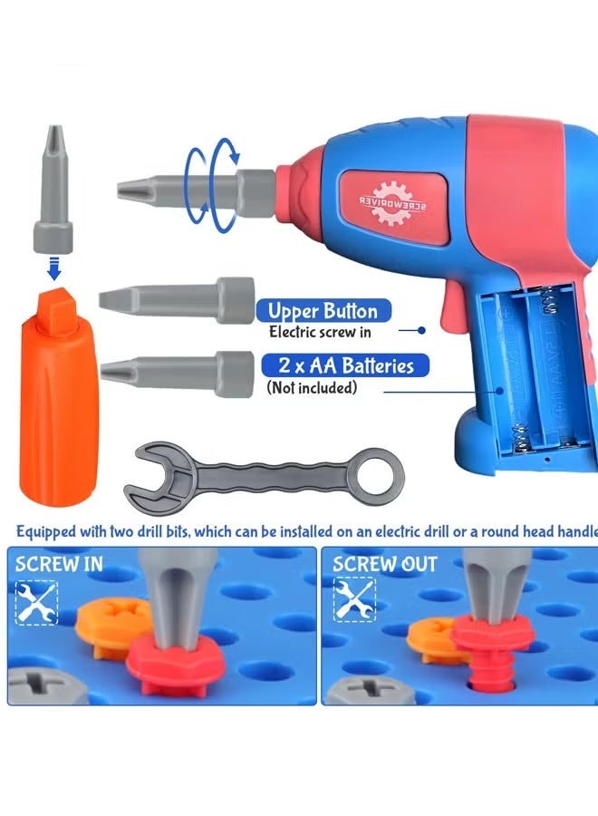Berma Baby Design and Drill Toy for Boys Age 4-8, 351pc Kids Dinosaur Toy Electric Drill with Toolbox for Boys 4 5 6 7 8 Years Old, Creative Engineering Building Toy, Boys Brithdaty for Age 6-12 - Image 4