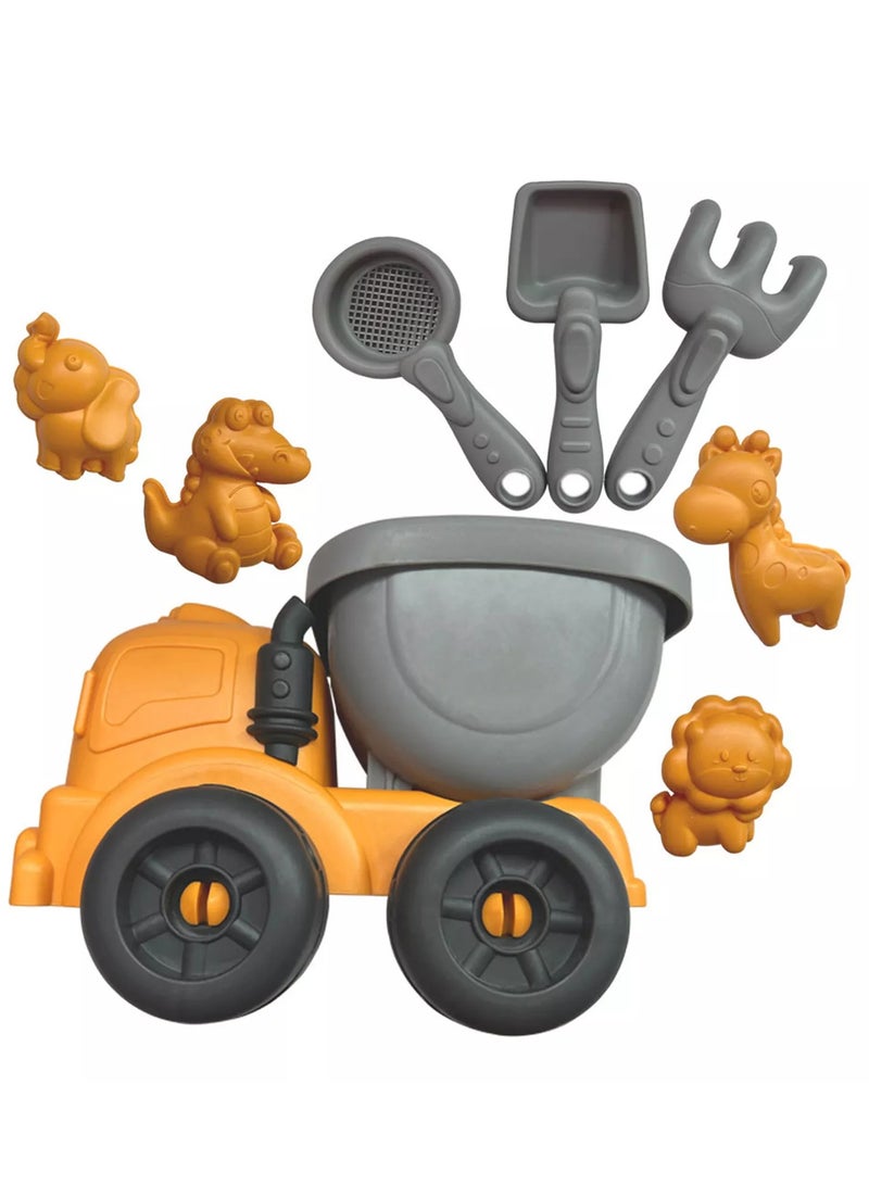 FUN MOMENT Kids Beach Sand Play Set with Truck and Sand Molds - 8 Pieces - Image 3