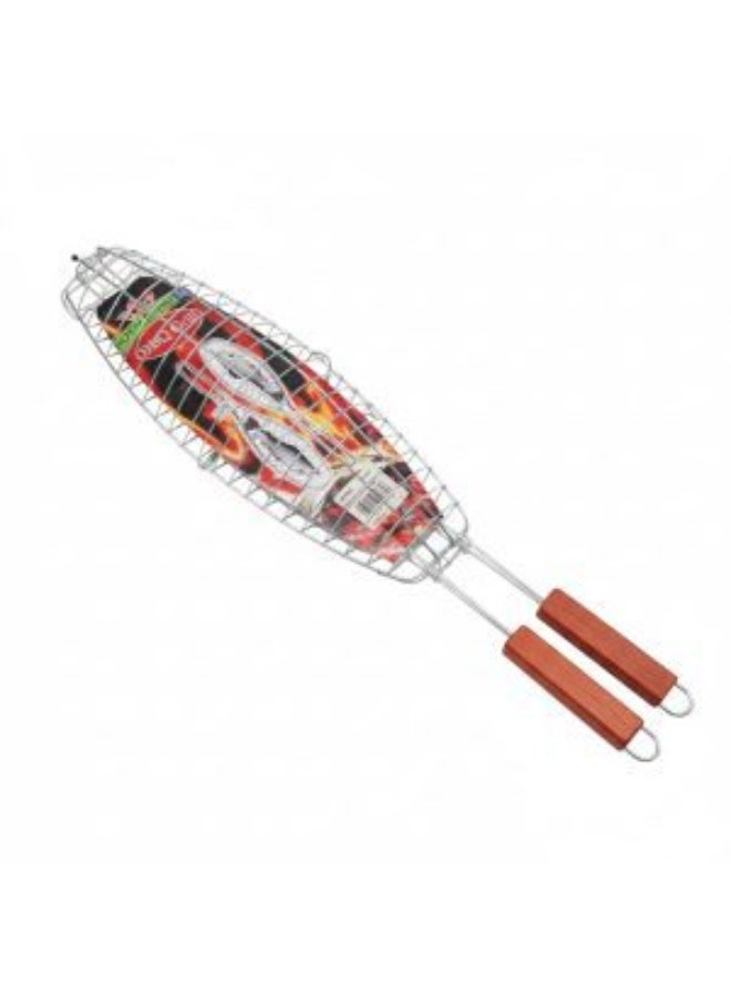 Royalford BBQ Grill Fish Basket Stainless Steel Barbecue Grill Rack - Image 3