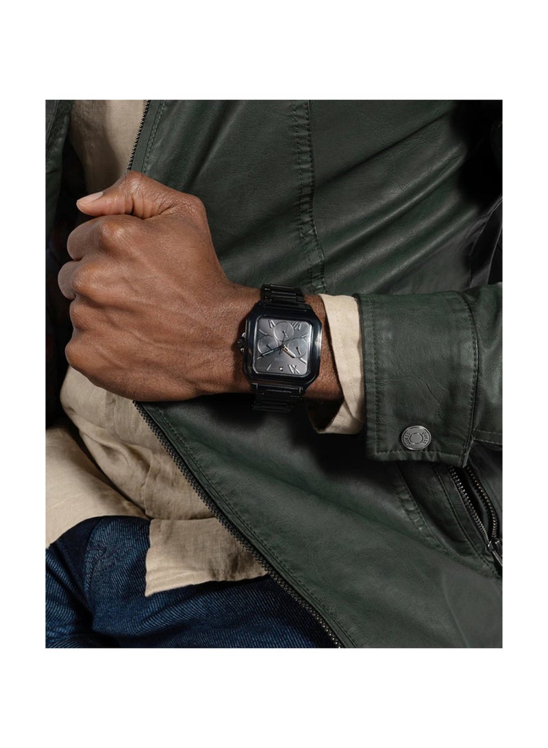 GUESS Mens Black Multi-function Black Dial Watch - GW0631G2 - Image 4