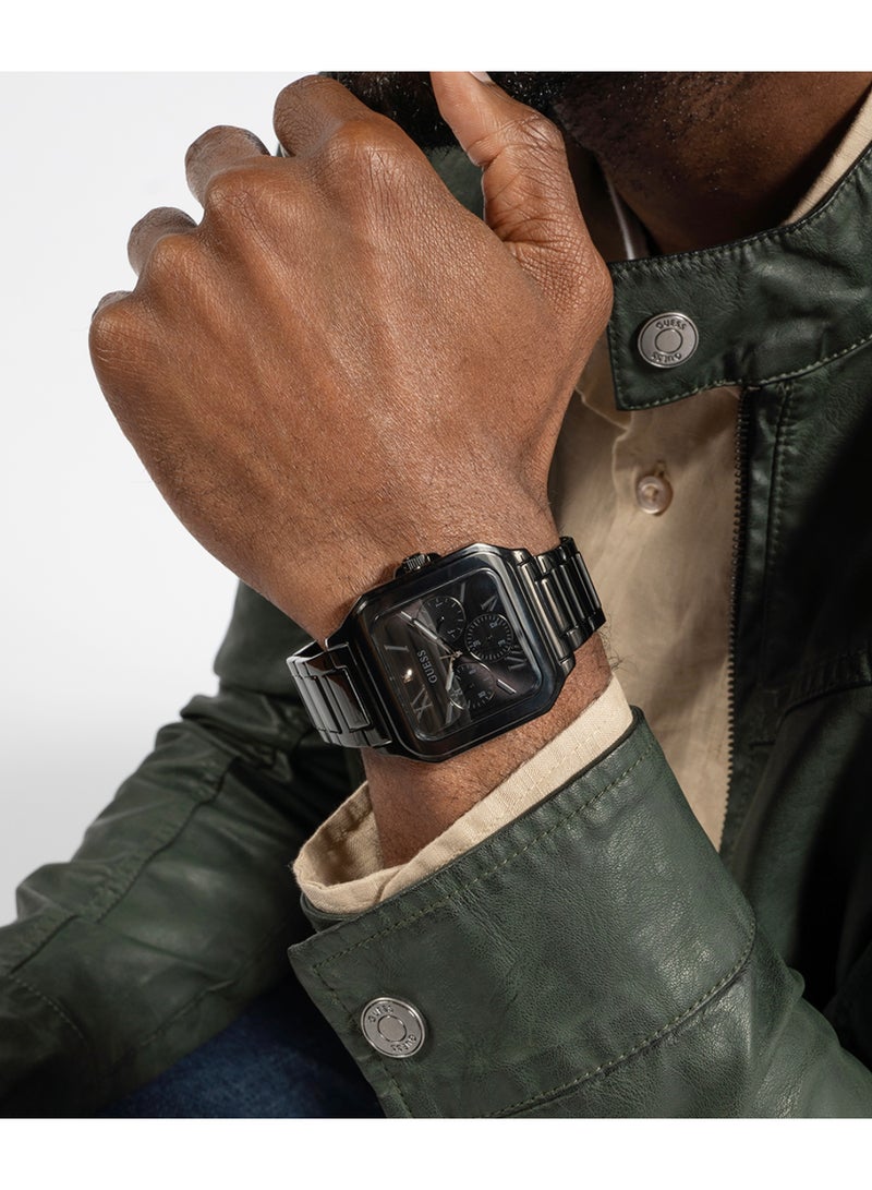 GUESS Mens Black Multi-function Black Dial Watch - GW0631G2 - Image 5