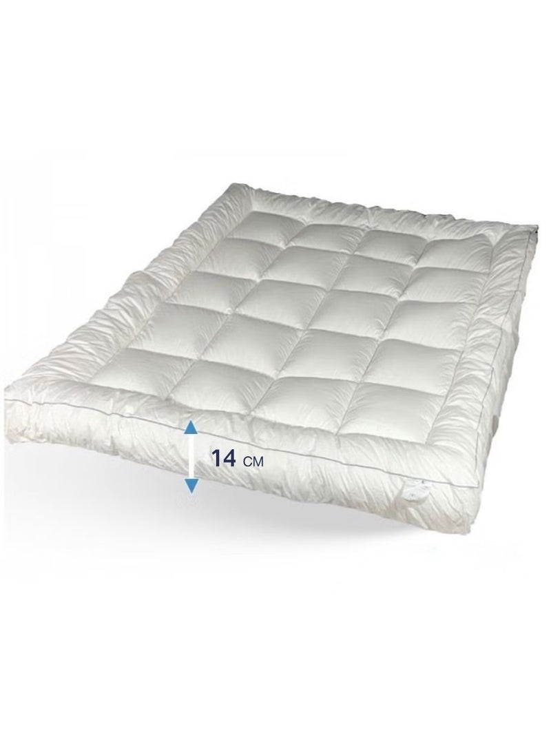 Brides - Felt top layer, two-sided microfiber mattress, height 14 cm, circular mattress, size 180 x 200 cm - Image 1