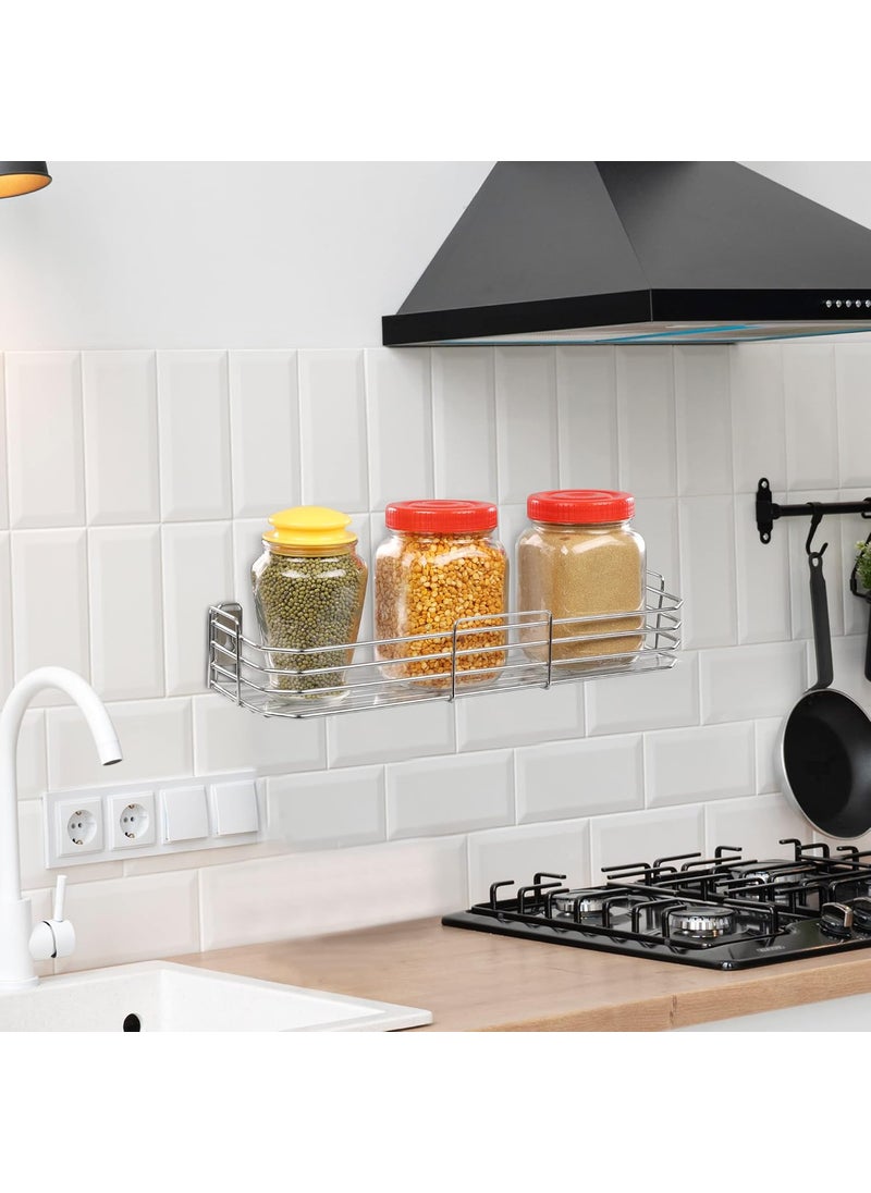 kiosk kiosk Bath Accessories Premium Multipurpose Black Bathroom Shelves Space SavingRustproof Extra Strong PerfumeShampooBottle Rack with Plastic Shelf Liner 15 X 5 INCHE  - Image 2