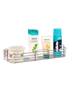 kiosk kiosk Bath Accessories Premium Multipurpose Black Bathroom Shelves Space SavingRustproof Extra Strong PerfumeShampooBottle Rack with Plastic Shelf Liner 15 X 5 INCHE  - Image 1