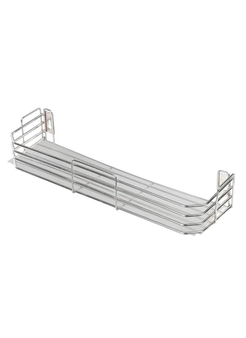 kiosk kiosk Bath Accessories Premium Multipurpose Black Bathroom Shelves Space SavingRustproof Extra Strong PerfumeShampooBottle Rack with Plastic Shelf Liner 15 X 5 INCHE  - Image 3