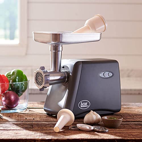 LEM Products #8 Countertop Meat Grinder, 575 Watt Aluminum Electric Meat Grinder Machine, Ideal for Occasional Use - Image 2