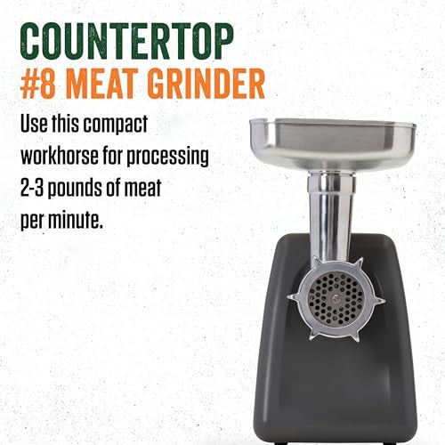 LEM Products #8 Countertop Meat Grinder, 575 Watt Aluminum Electric Meat Grinder Machine, Ideal for Occasional Use - Image 3