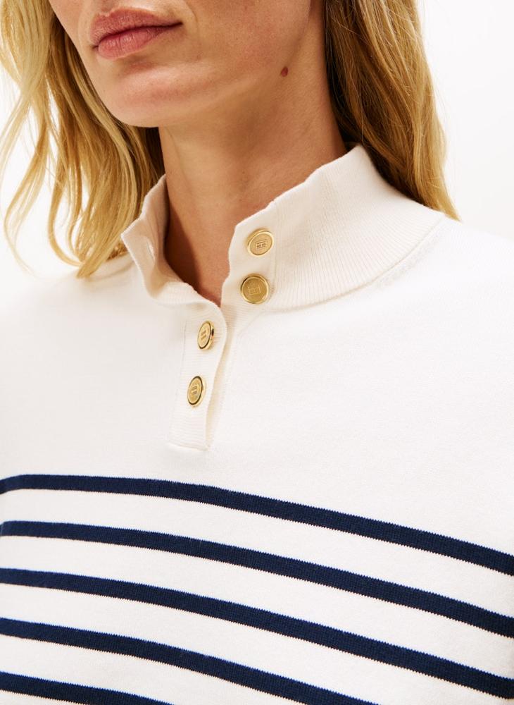 TOMMY HILFIGER Striped High Neck Sweater - Image 3