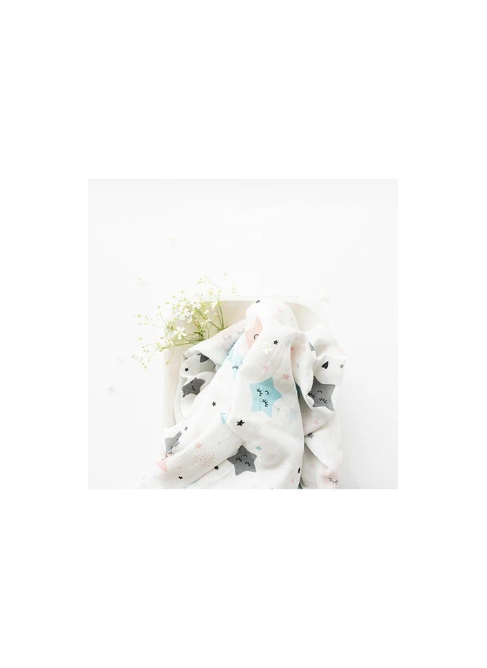 Yellow Doodle Yellow Doodle Organic Luxury Swaddle - Twinkly Stars  - Image 3