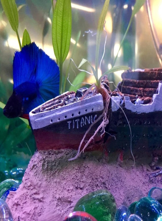 SLOCME Aquarium Titanic Shipwreck Decorations - Resin Material Ship Decorations，Fish Tank Sunken Ship Ornament Aquarium Environment Friendly Decorations - Image 5
