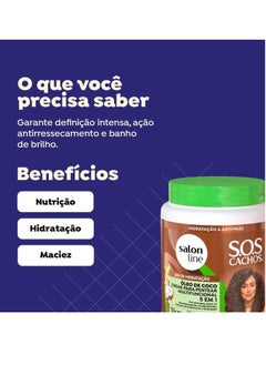 Salon Line Salon Line - Linha SOS Cachos (Oleo de Coco) - Creme para Pentear Tratamento Profundo 1 Kg - (SOS Curls (Coconut Oil) - Deep Treatment Combing Cream Net 35.27 Oz)  - Image 3